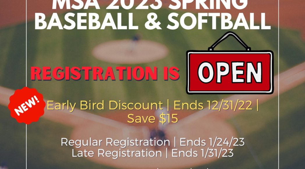 Softball and Baseball registration is now open!